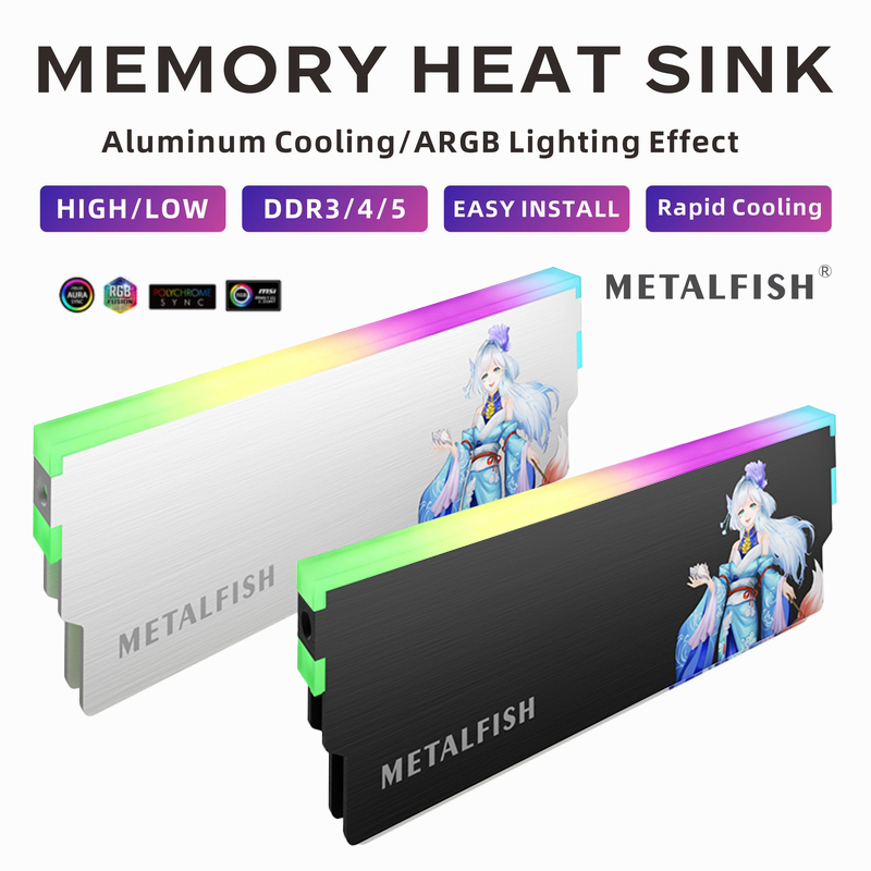 METALFISH DRAM Heatsink 5V-3PI - Ddr4 Desktop Ram ulasan dan harga